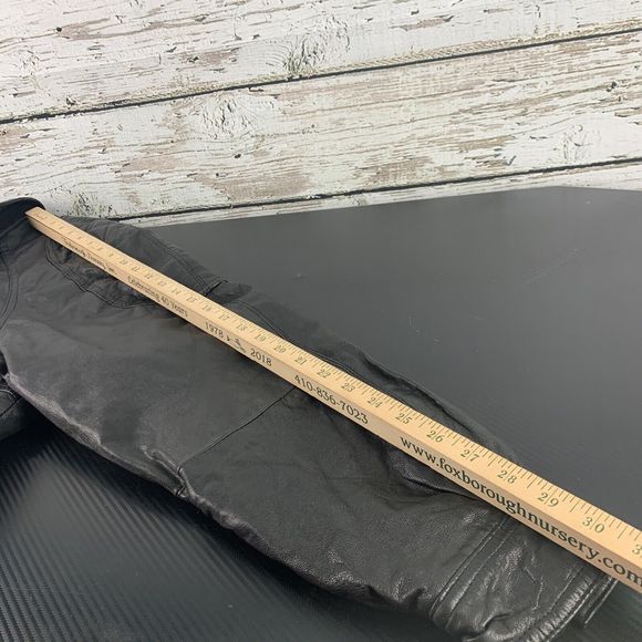 Hurricane Hawkins Leather Jacket Black Full Zip Genuine‎ Leather [Size Medium] - Picture 6 of 9